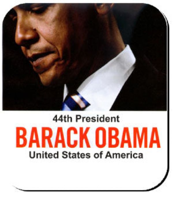 President Barack Obana, 44th President Black Art Mousepad